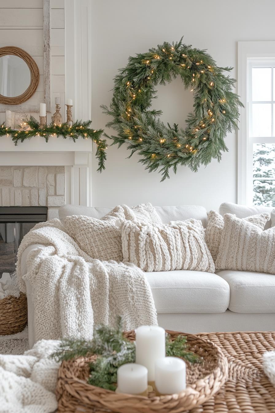 10. Festive Living Room Wreath Ideas-0