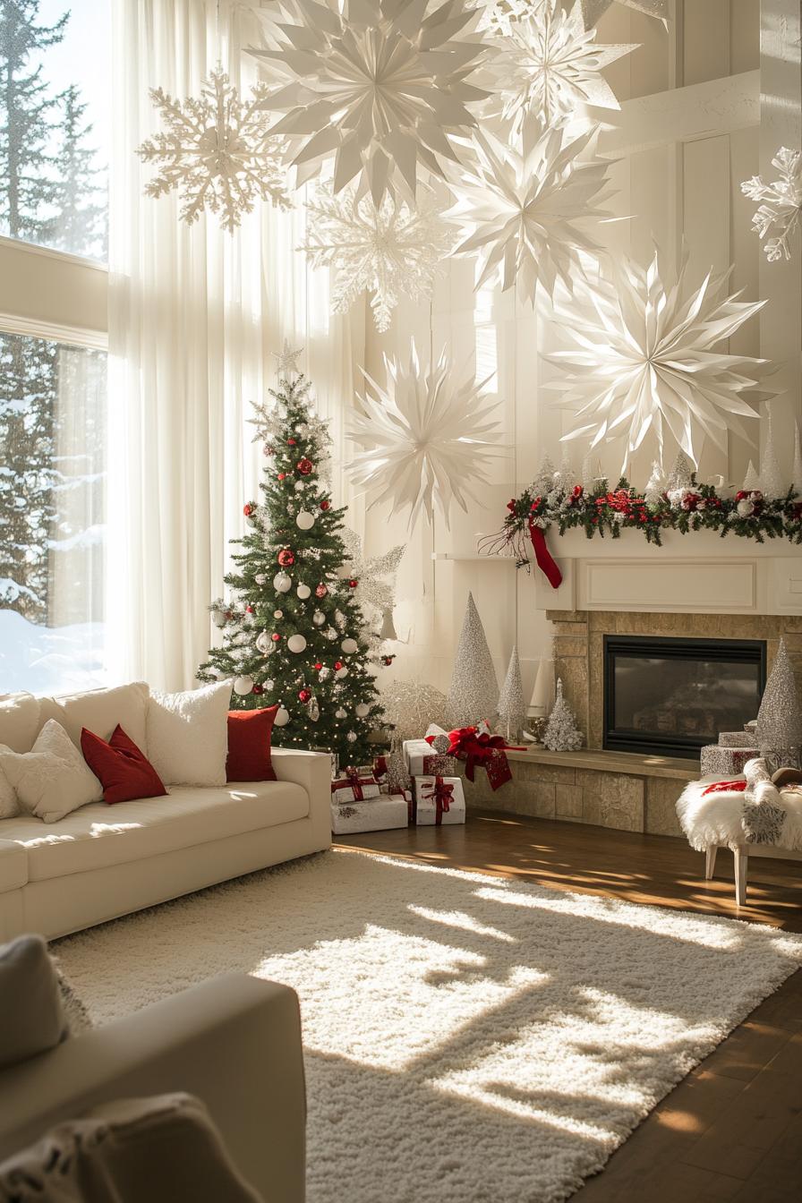 13. Festive Snowflake Ceiling Décor-2