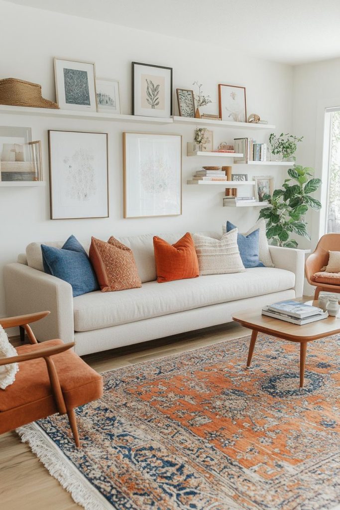 20 Stunning Living Room Wall Decor Ideas - Lovely Harbor