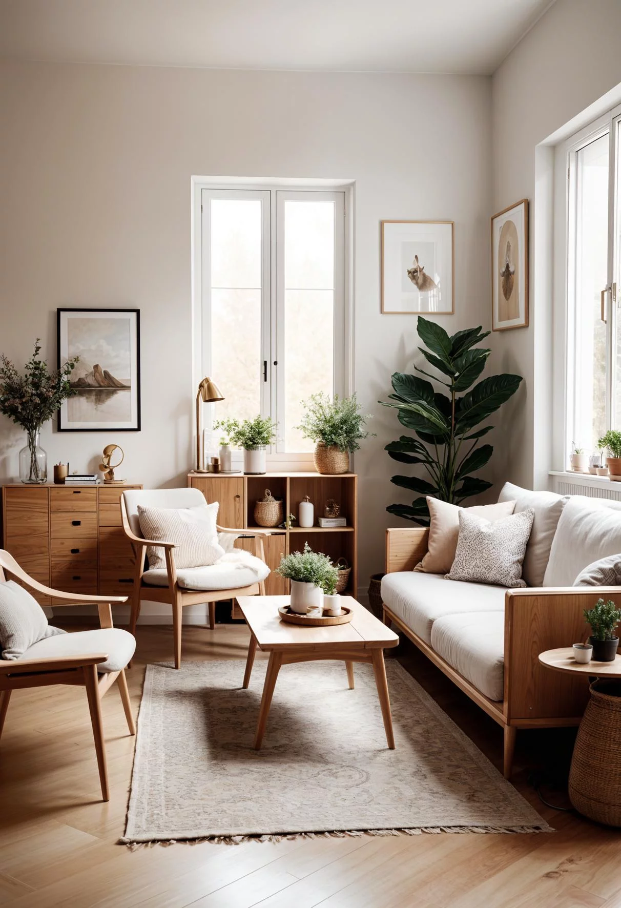 25 Genius Tiny Living Room Ideas 63 12. Light Wood Decor Inspiration-2