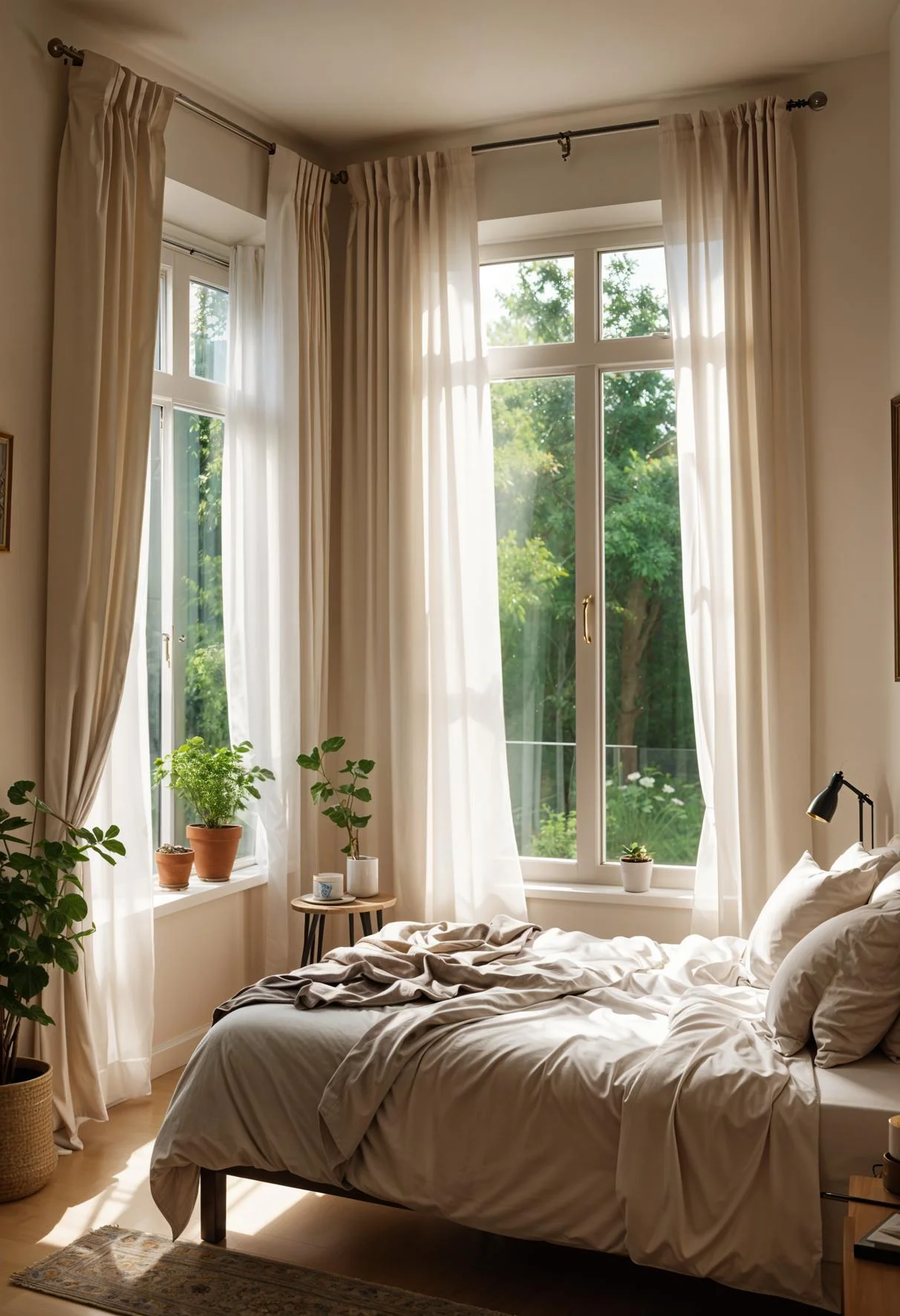 15 Clever Tiny Bedroom Ideas You Must See 24 9. Maximize Natural Light in Compact Spaces-1