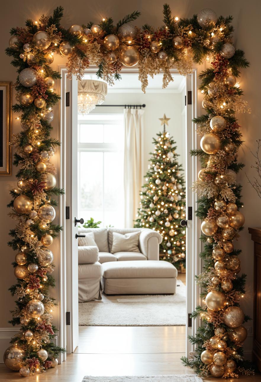 2. Metallic Cascading Doorway Garland-1