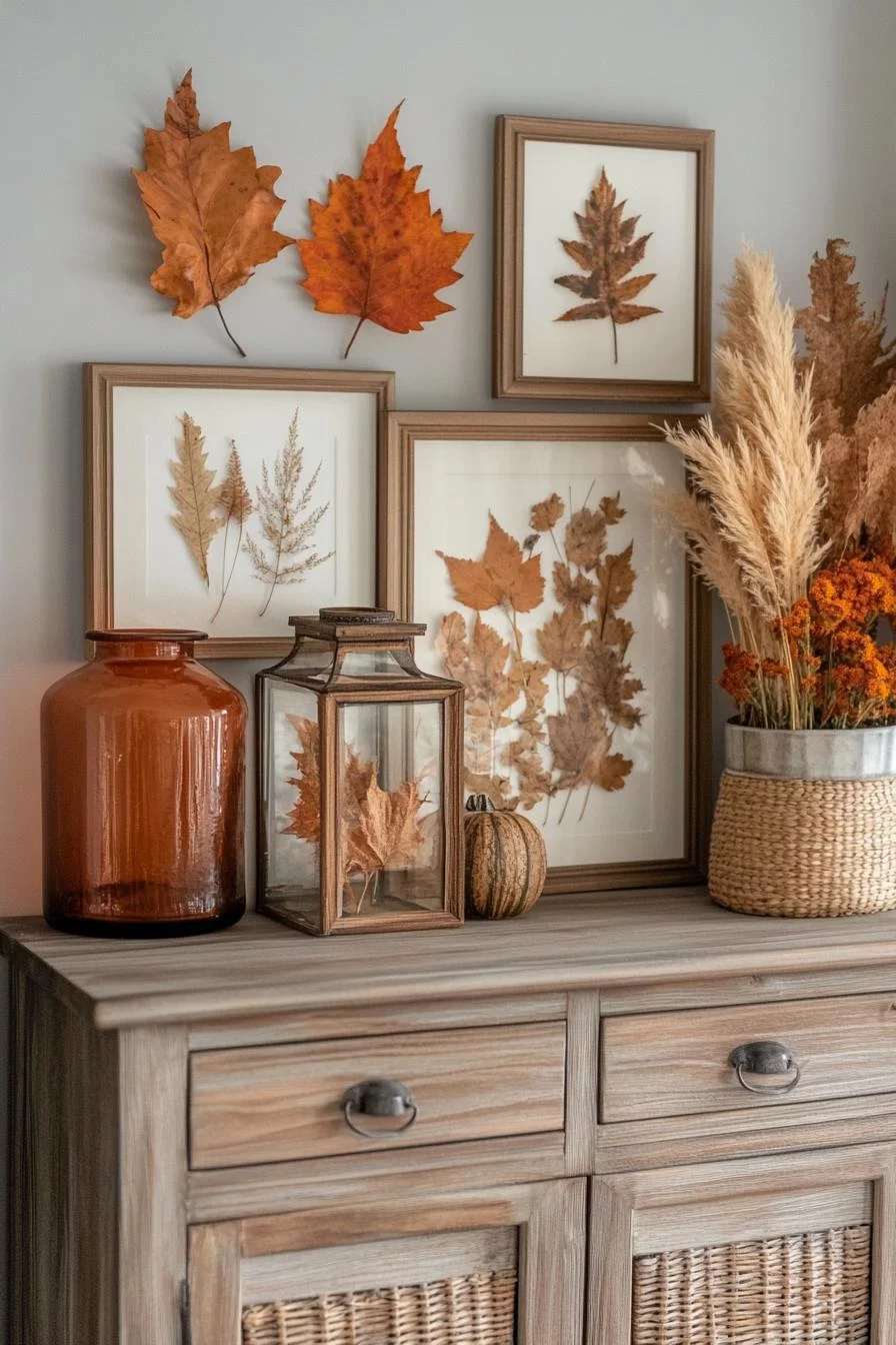 11. Natural Fall Leaf Wall Art-0