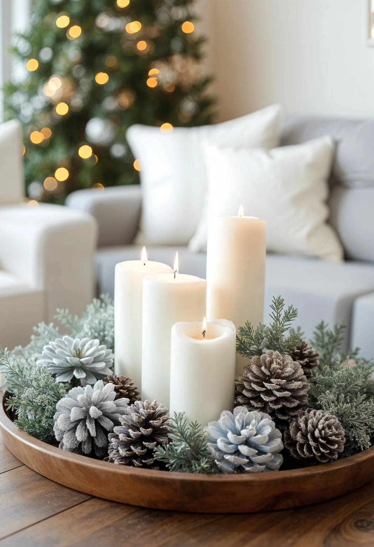 15 Unique Christmas Decor Ideas for Your Living Room 59 12. Rustic Christmas Arrangement Inspiration-0