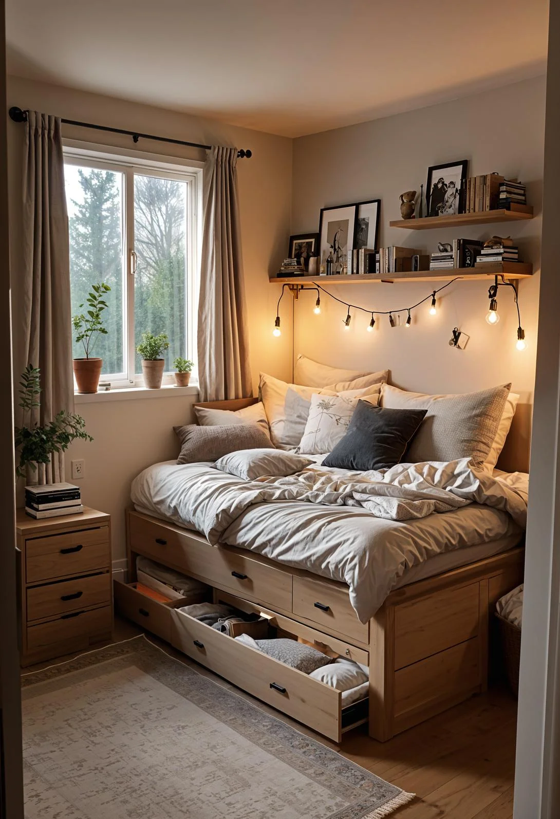 15 Clever Tiny Bedroom Ideas You Must See 35 14. Space-Saving Daybed Storage Solution-1