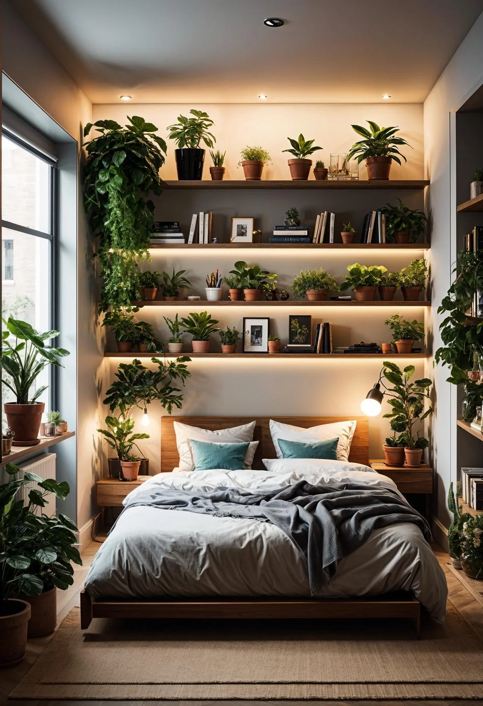 15 Clever Tiny Bedroom Ideas You Must See 37 15. Space-Saving Floating Shelves Ideas-0