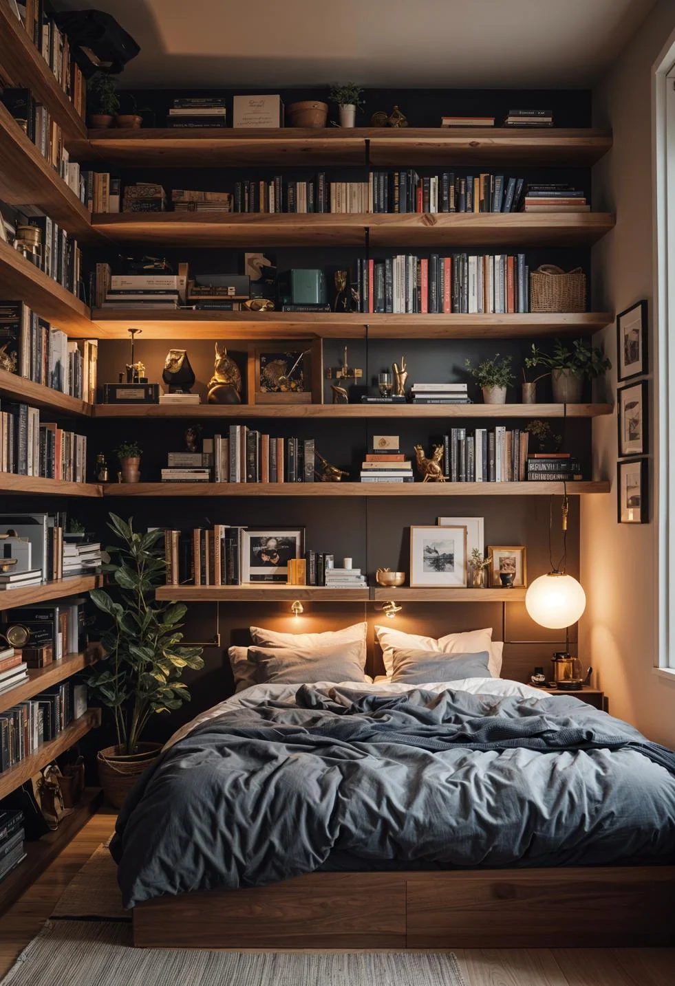 15 Clever Tiny Bedroom Ideas You Must See 18 7. Space-Saving Floor-to-Ceiling Storage Solutions-0