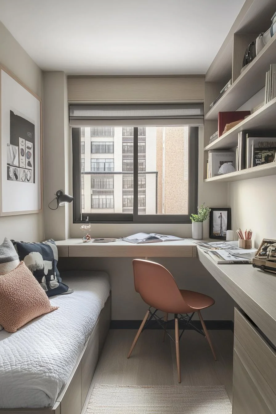 15 Clever Tiny Bedroom Ideas You Must See 12 5. Space-Saving Study Nook Ideas-0