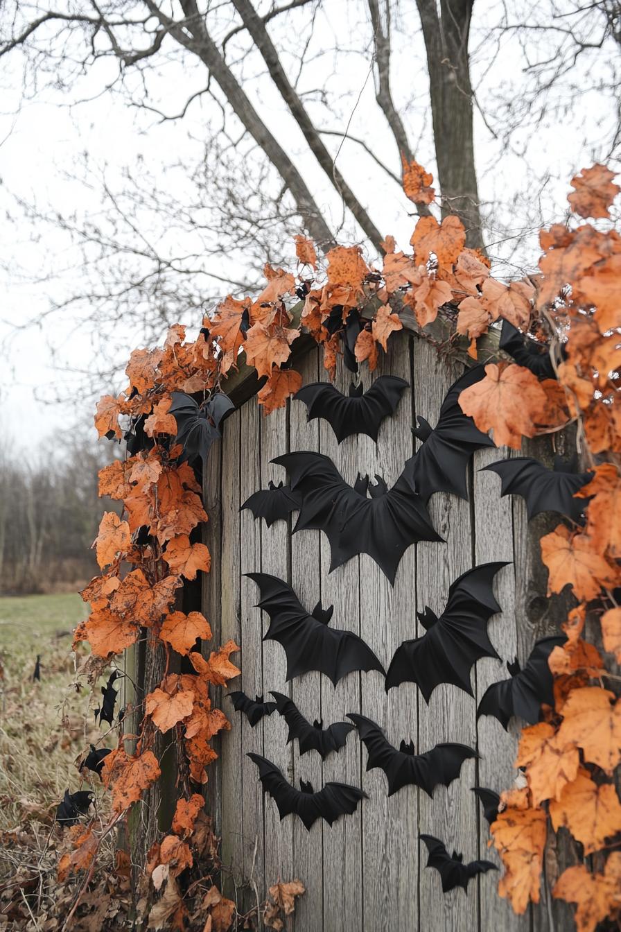 11. Spooky Bat Garland Fence Decor-1