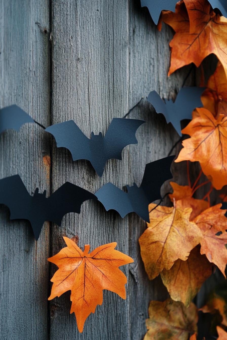 11. Spooky Bat Garland Fence Decor-2