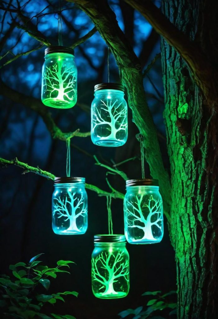 15 Spooky DIY Halloween Decorations You Must See 4 1. Spooky Mason Jar Lanterns-1