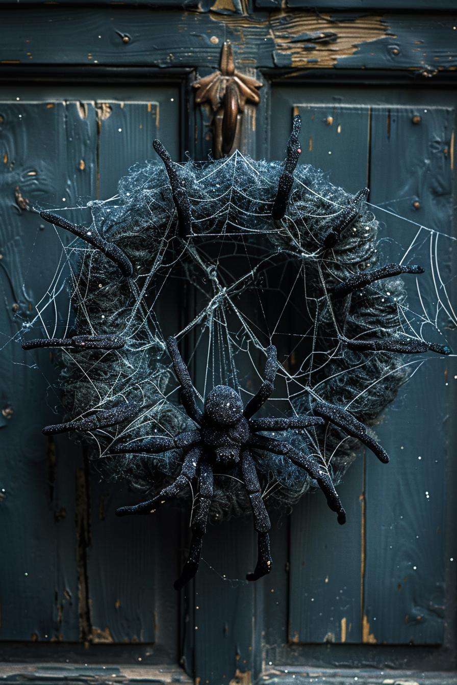 10. Spooky Spiderweb Wreath Ideas-0