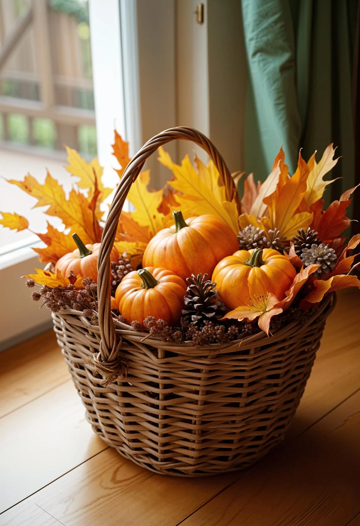 3. Woven Fall Basket Decor-1
