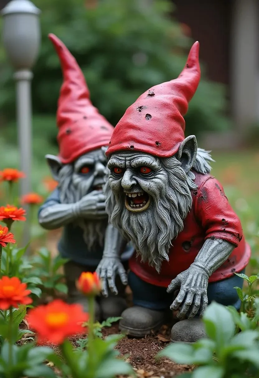 15 Easy DIY Outdoor Halloween Decorations to Try 50 12. Zombie Gnome Invasion Ideas-0