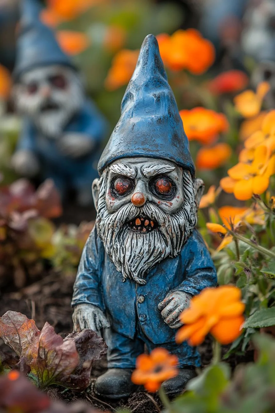 15 Easy DIY Outdoor Halloween Decorations to Try 51 12. Zombie Gnome Invasion Ideas-1