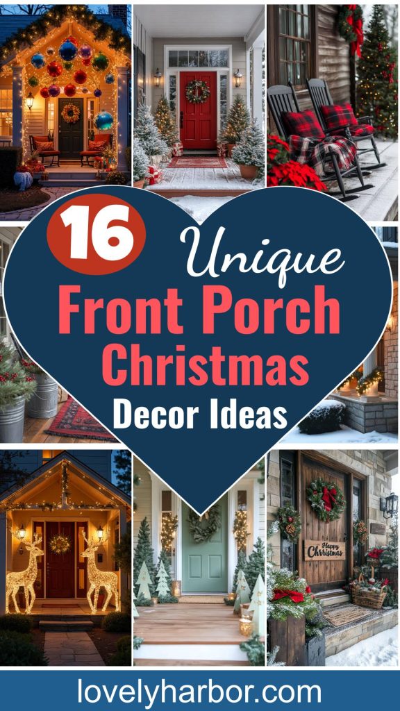 16 Unique Front Porch Christmas Decor Ideas For Holiday Season