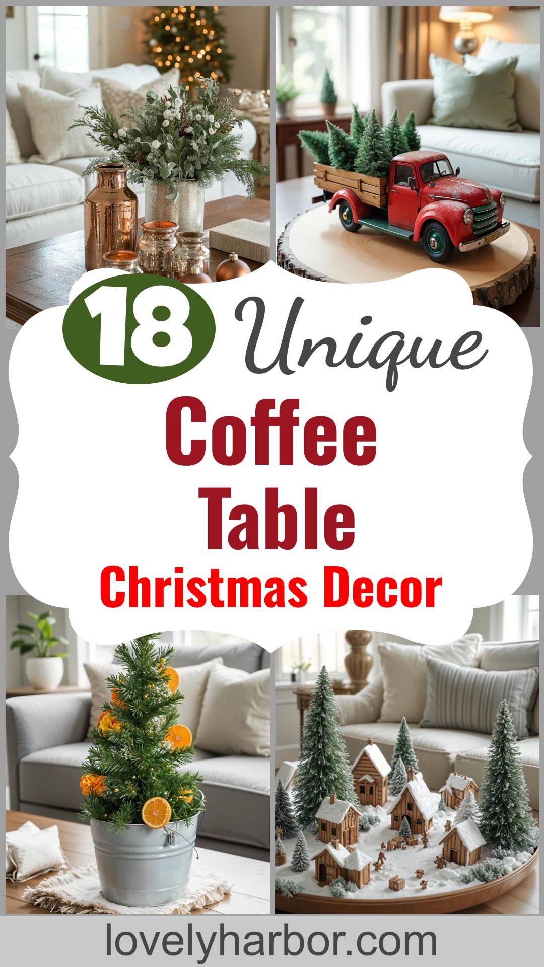 18 Unique Coffee Table Christmas Decor Ideas (EASY) - Lovely Harbor