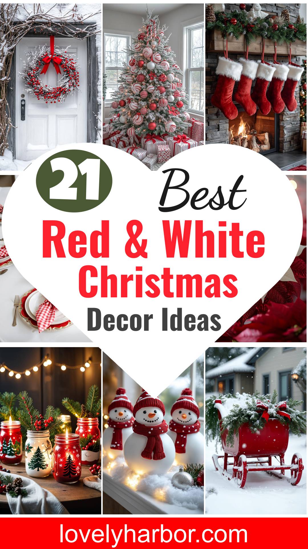 21 Best Red And White Christmas Decor Ideas 2024 - Lovely Harbor