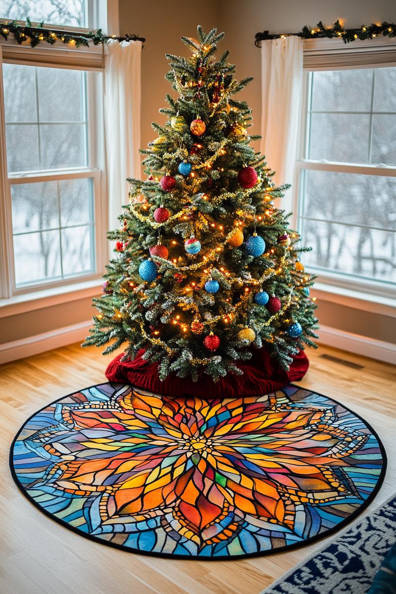 4. Artistic Mandala Tree Skirt Showcase-0