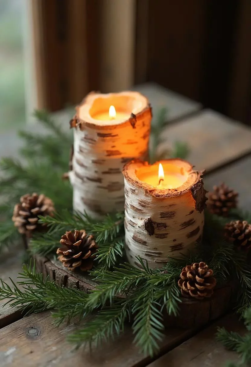 1. Birch Bark Candle Decor Ideas-0