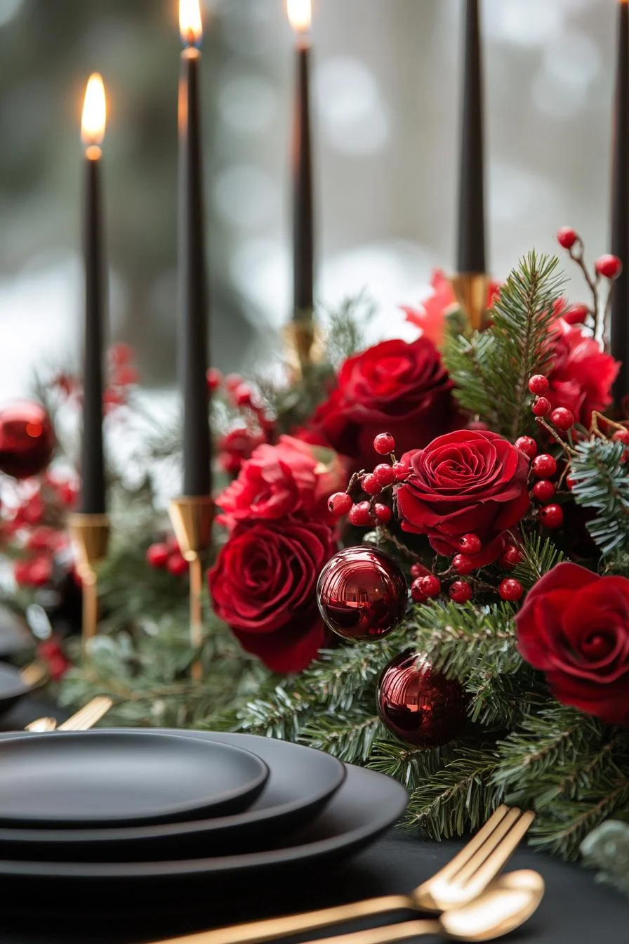 7. Black & Gold Christmas Tablescapes-1