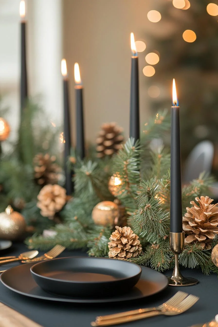 7. Black & Gold Christmas Tablescapes-2