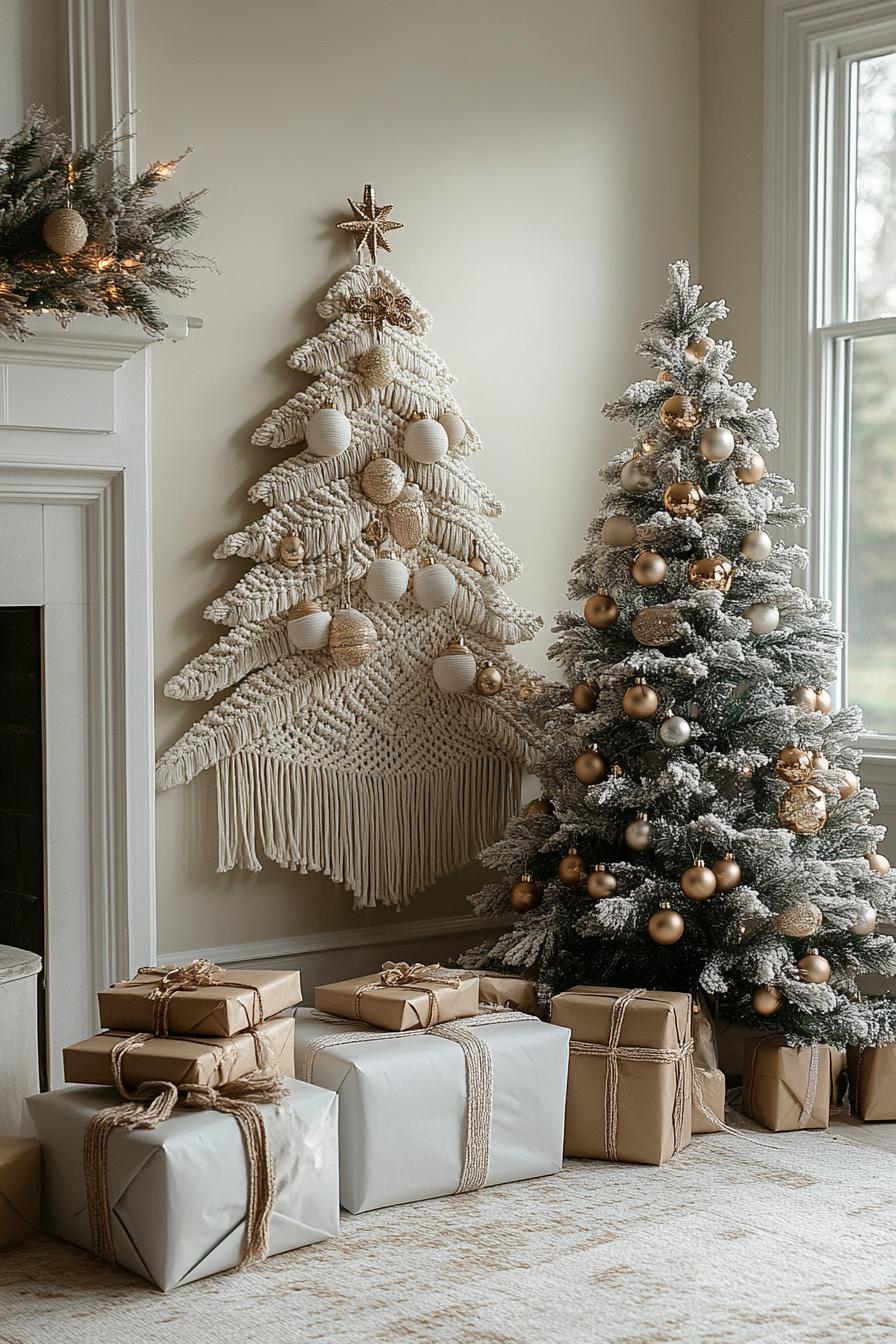 1. Boho Christmas Tree Wall Decor-0