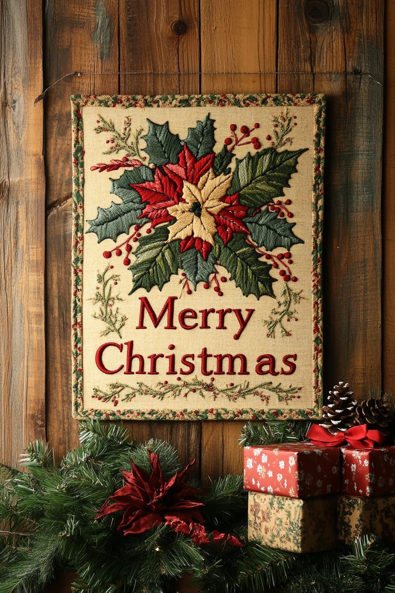 18. Boho Christmas Wall Banner Glam-0