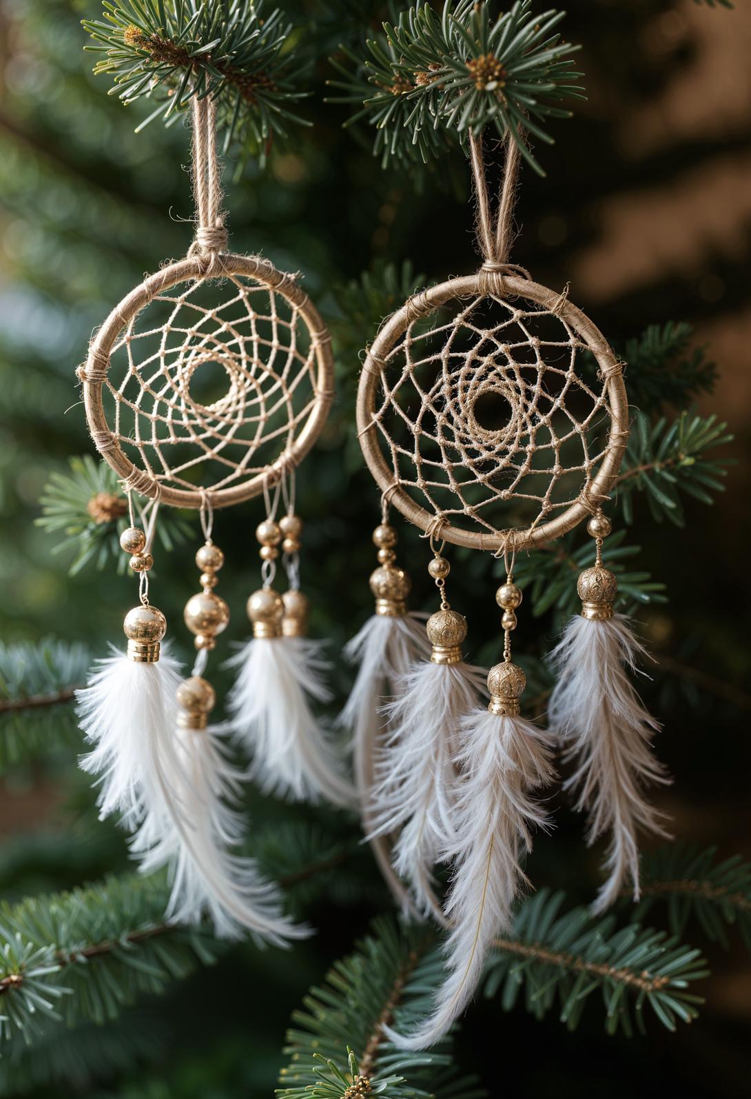 2. Boho Dreamcatcher Ornaments for Christmas-0