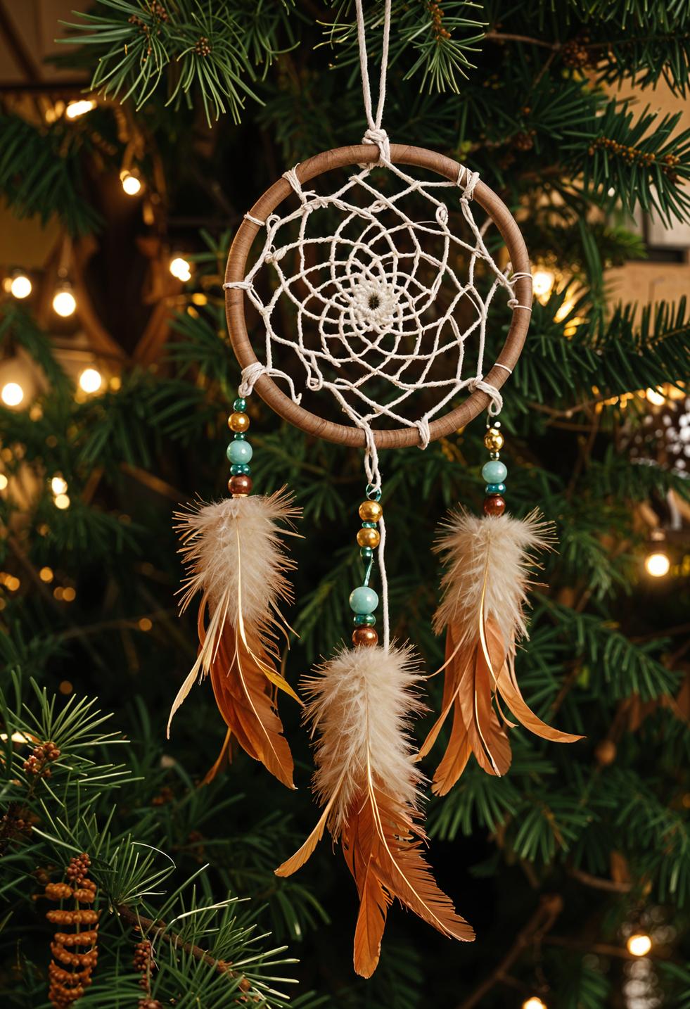 2. Boho Dreamcatcher Ornaments for Christmas-1