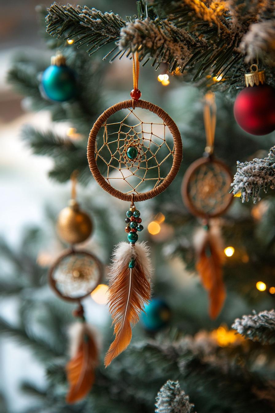 2. Boho Dreamcatcher Ornaments for Christmas-2