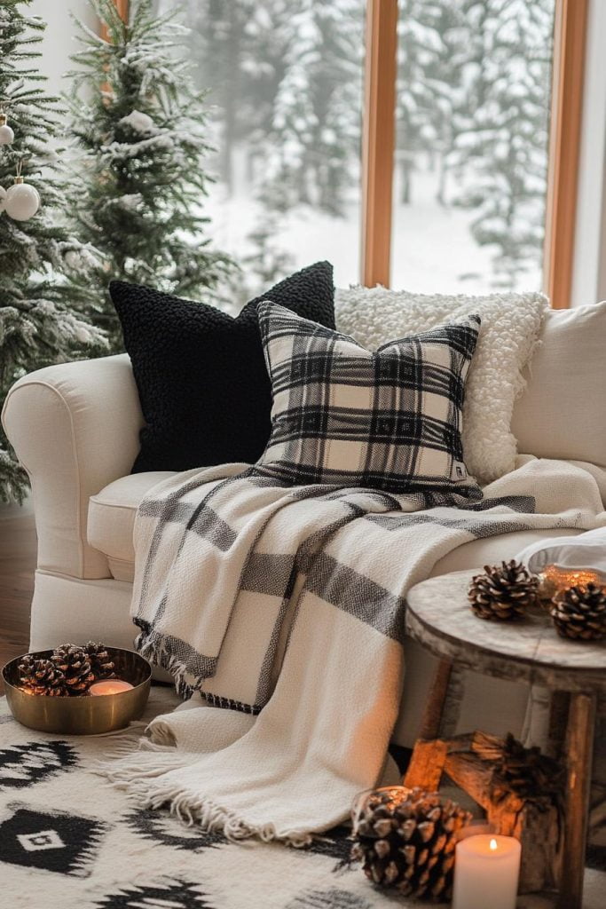 21 Elegant Black And White Christmas Decor Ideas - Lovely Harbor