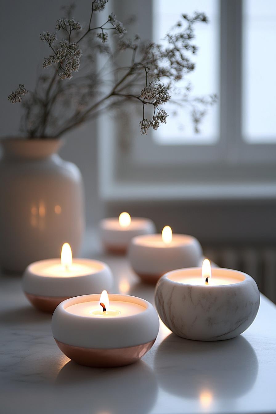 7. Chic Holiday Candle Centerpieces-1