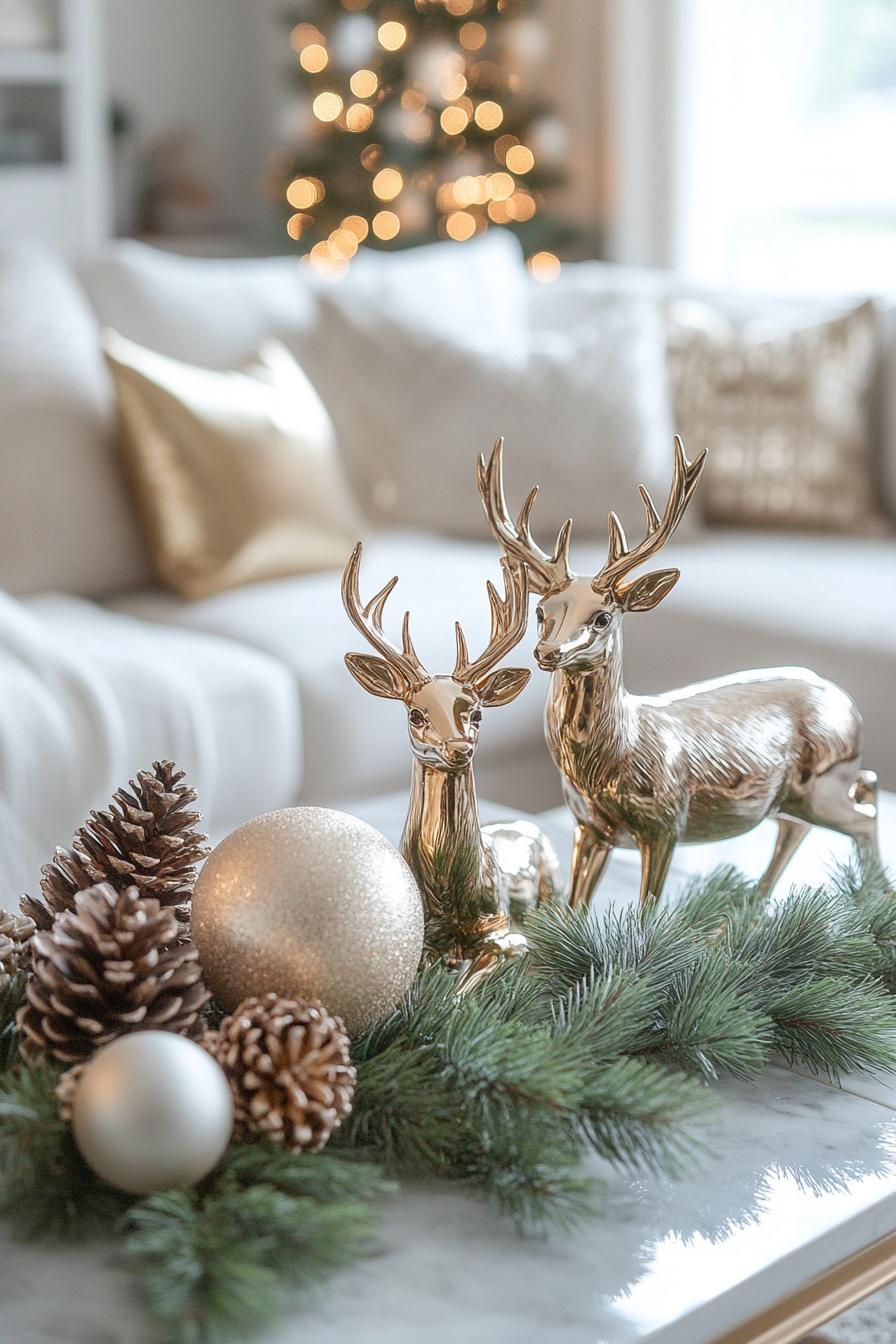 11. Chic Holiday Decor with Deer-0