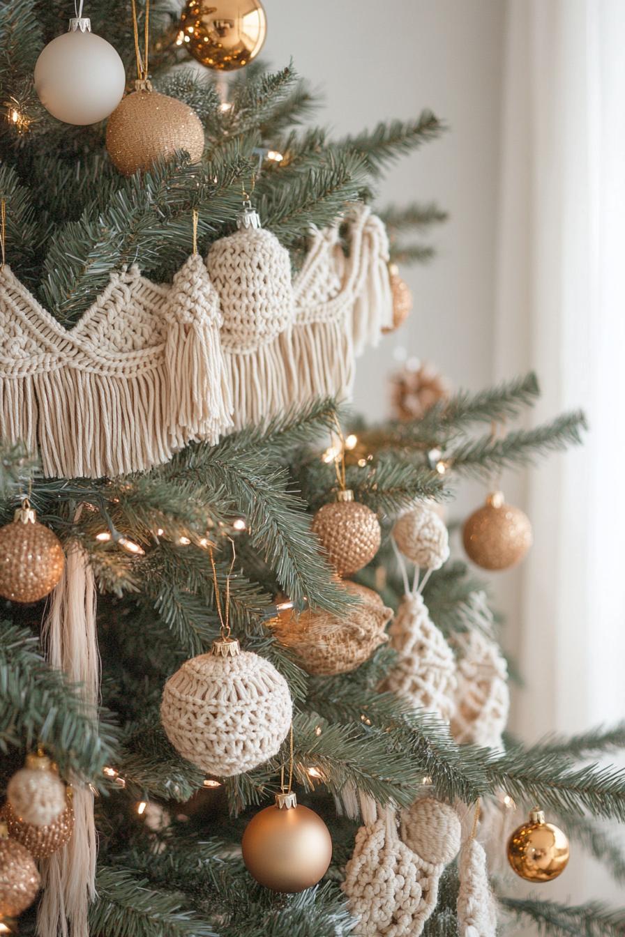 21. Chic Neutral Macramé Christmas Decor-0