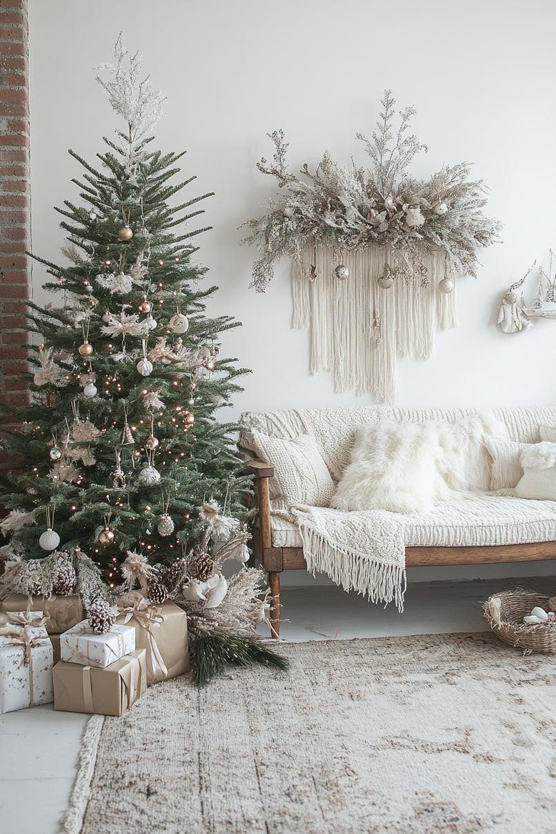 21. Chic Neutral Macramé Christmas Decor-2