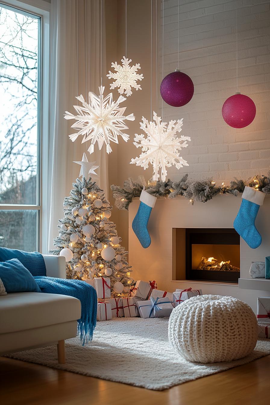 6. Diverse Indoor Snowflake Ceiling Decor-2