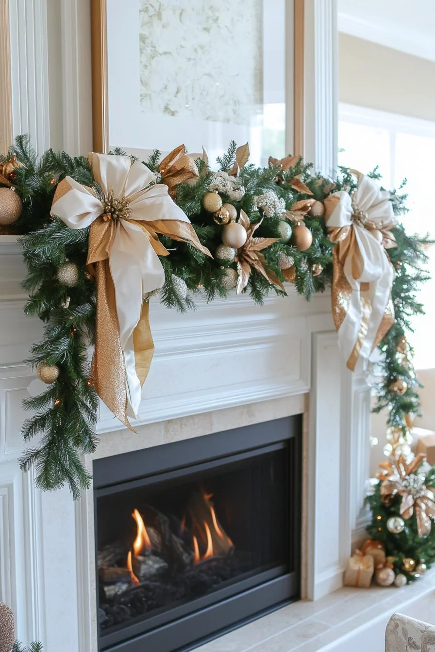 15 Chic Christmas Mantle Decor Ideas for Cozy Fireplaces 3 1. Elegant Festive Mantle Decorating Ideas-0