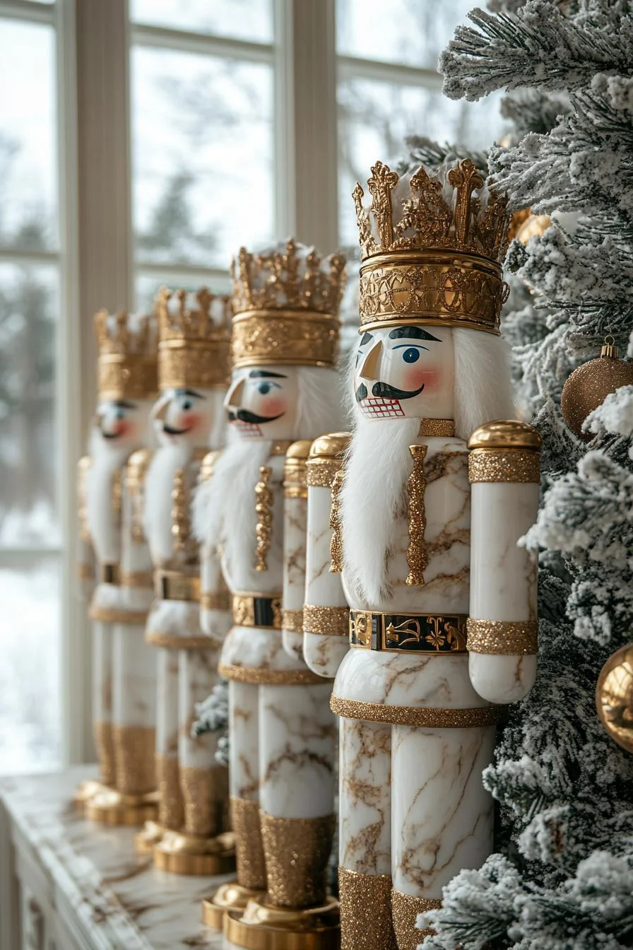 11. Elegant Marble & Brass Nutcrackers-1