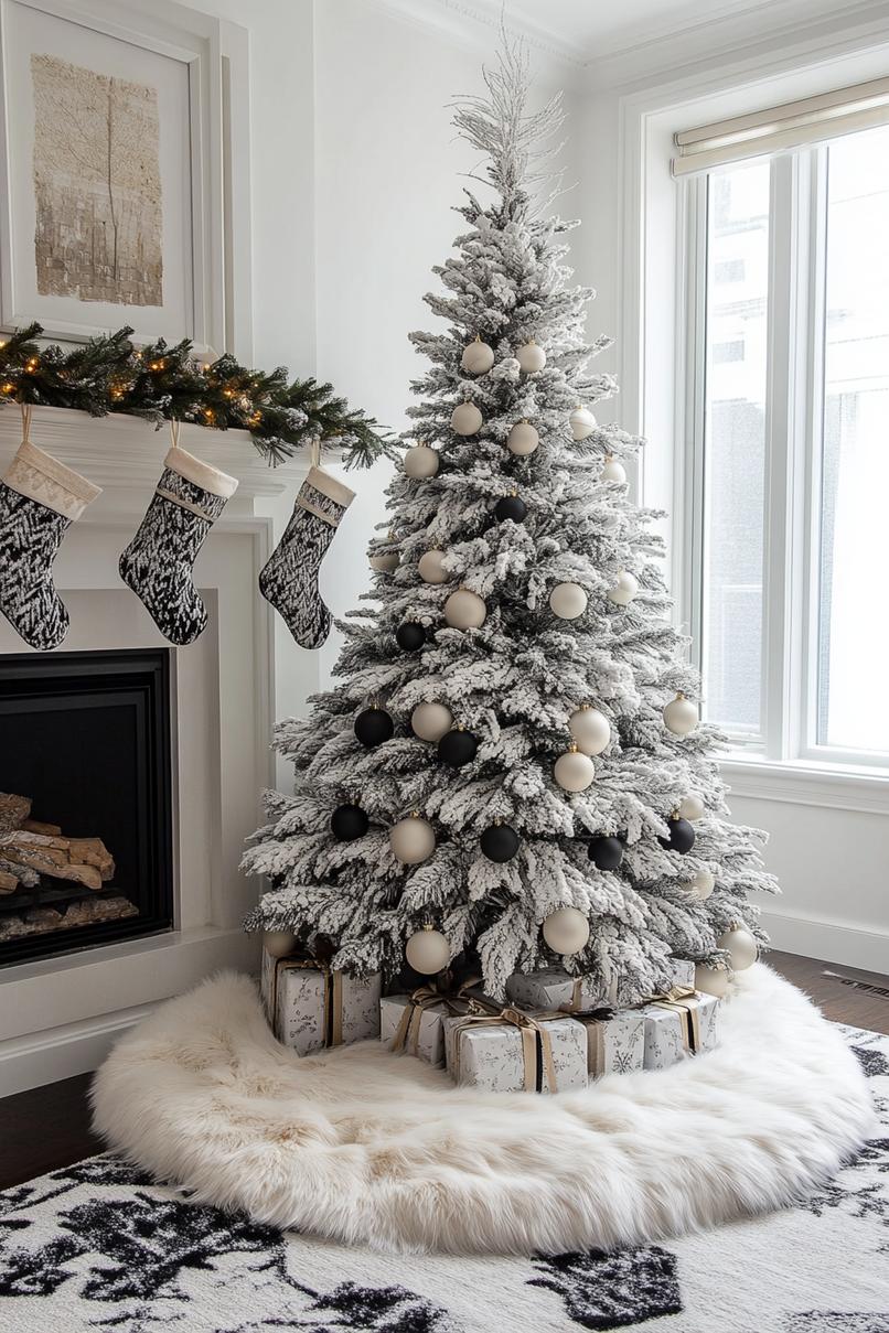 5. Elegant Monochrome Christmas Decor Ideas-2