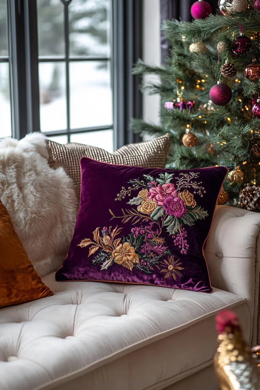 13. Elegant Monogrammed Velvet Pillow Collection-1