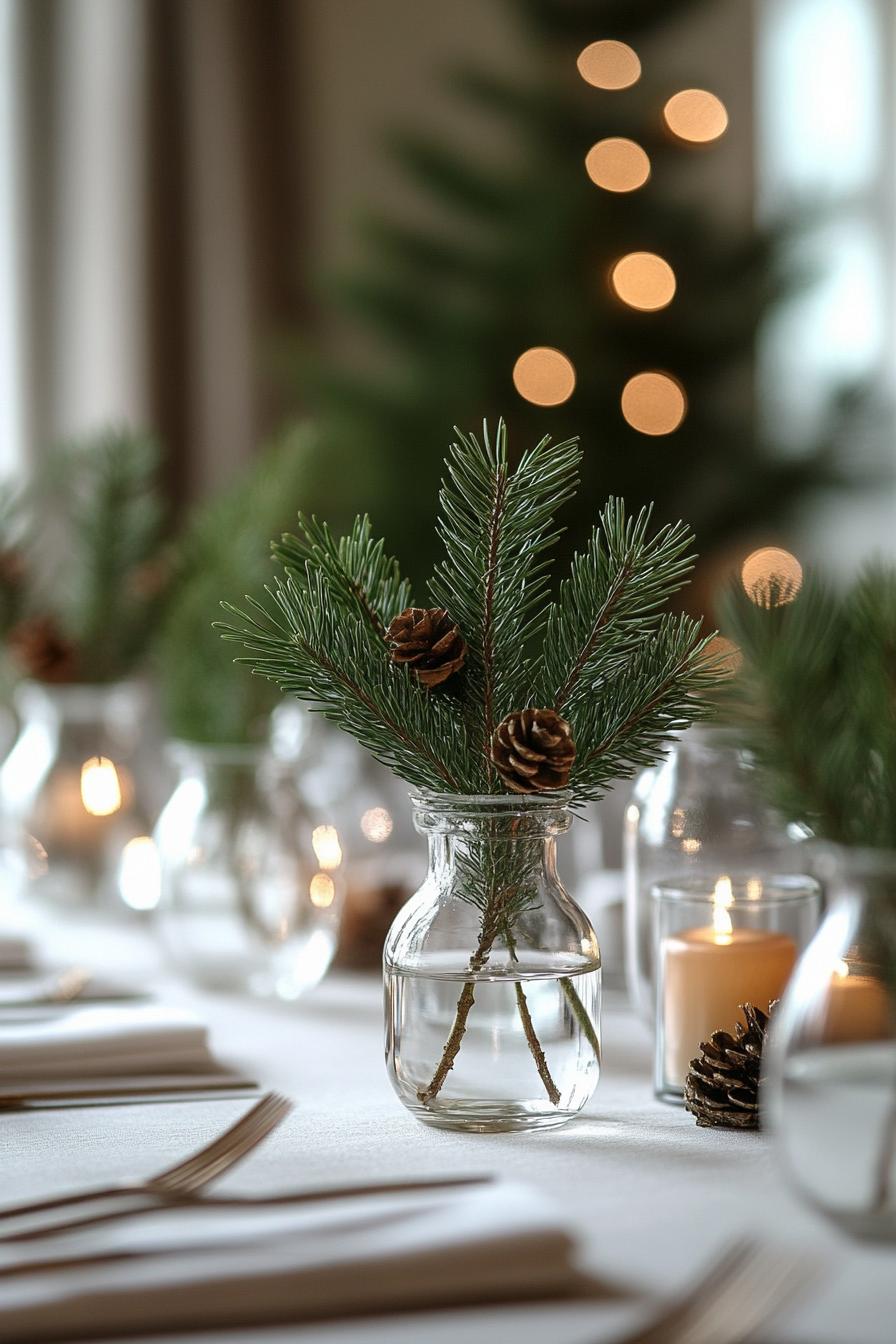 5. Elegant Pine Branch Centerpieces-1