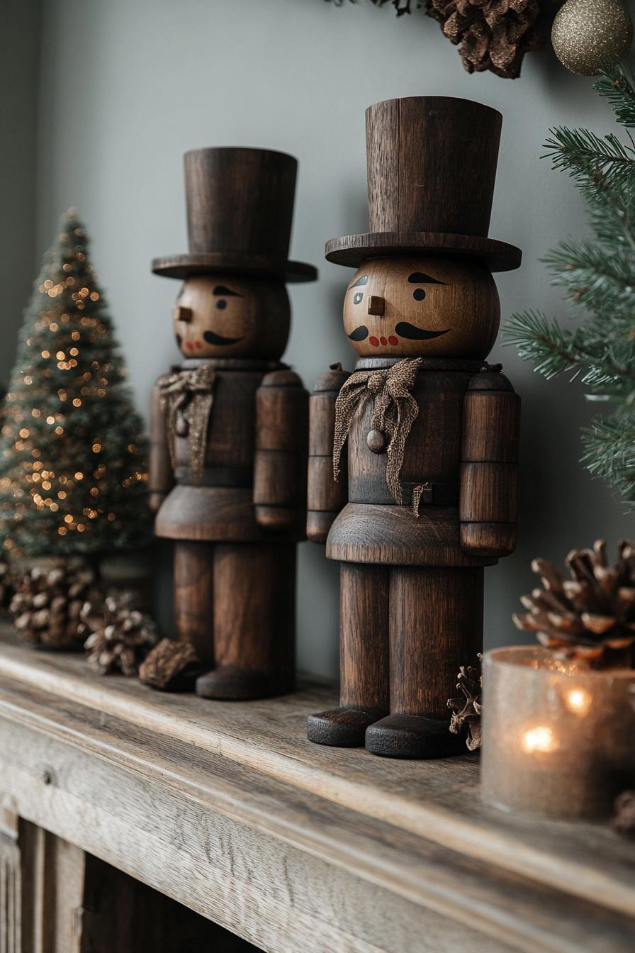 16. Elegant Stained Wooden Nutcrackers-2