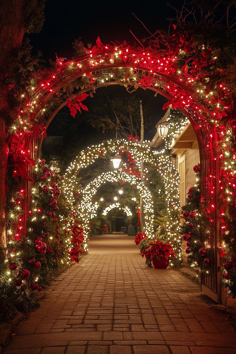 10. Enchanting Mistletoe Lighted Archway-0