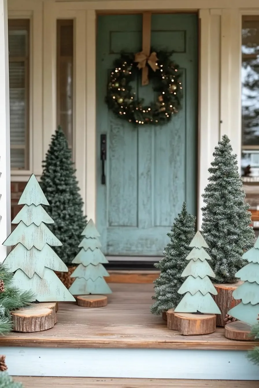 16 Unique Front Porch Christmas Decor Ideas for Holiday Season 73 16. Farmhouse-Inspired Front Porch Christmas Decor DIY-0