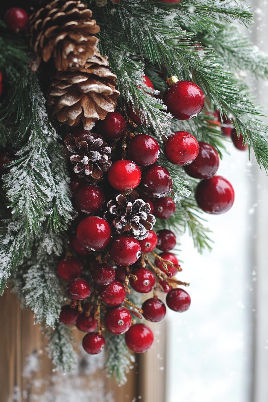 6. Festive Cranberry Popcorn Garland Display-1