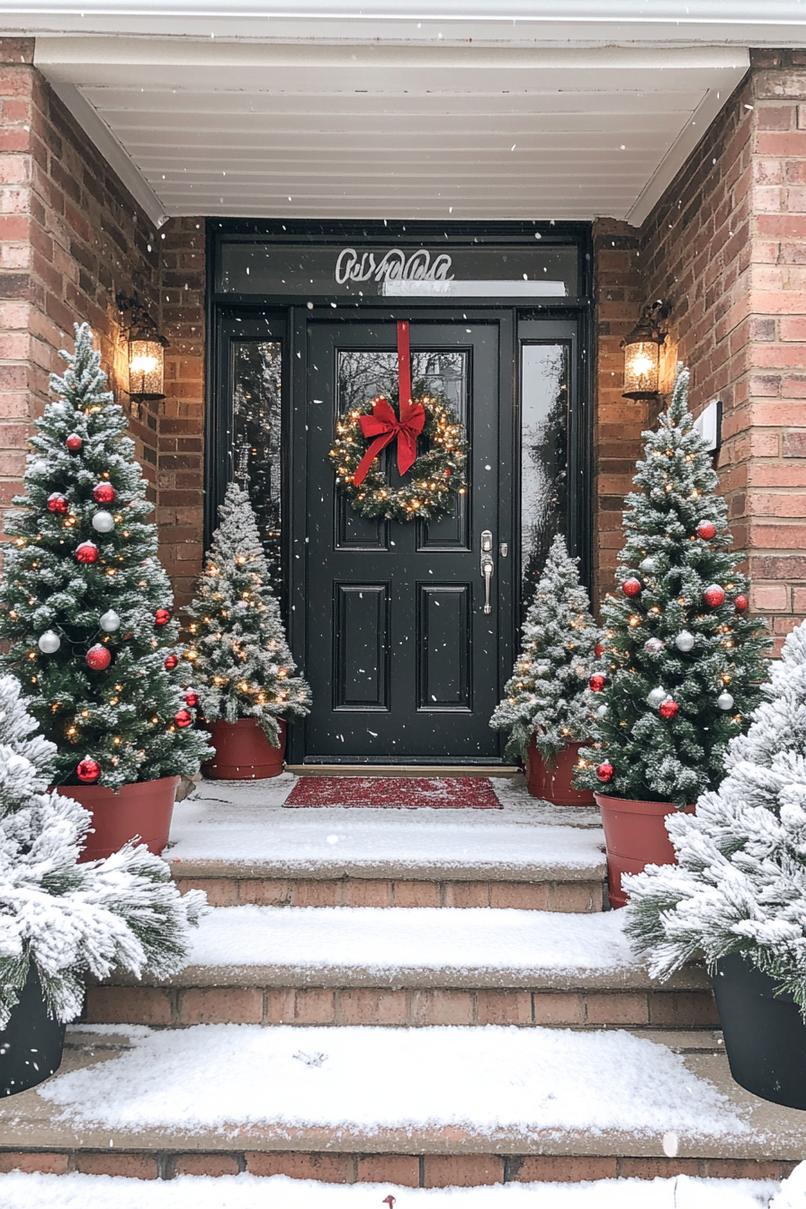 4. Festive Entryway Tree Groupings-3