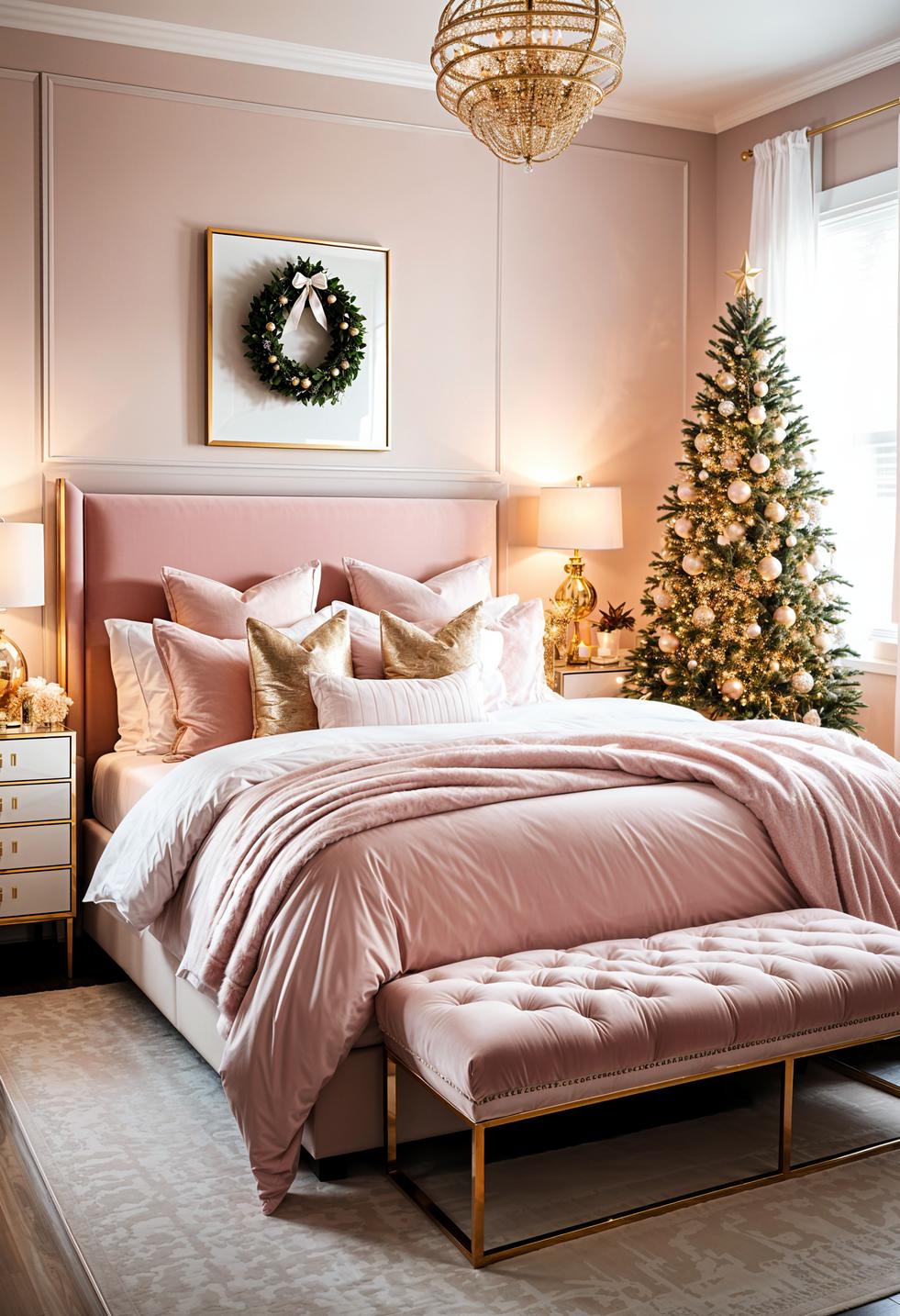 11. Festive Feminine Bedroom Decor-1