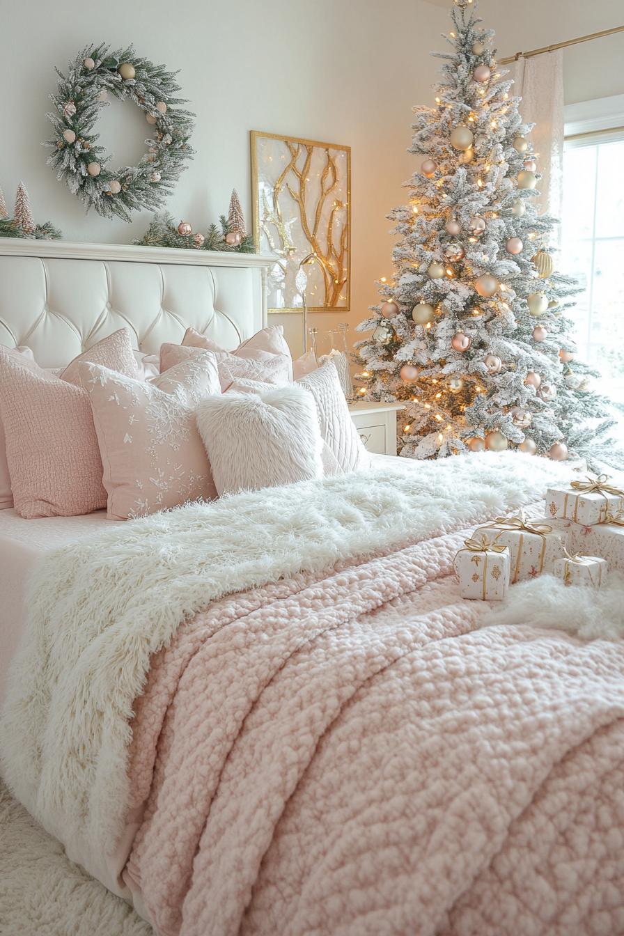 11. Festive Feminine Bedroom Decor-2