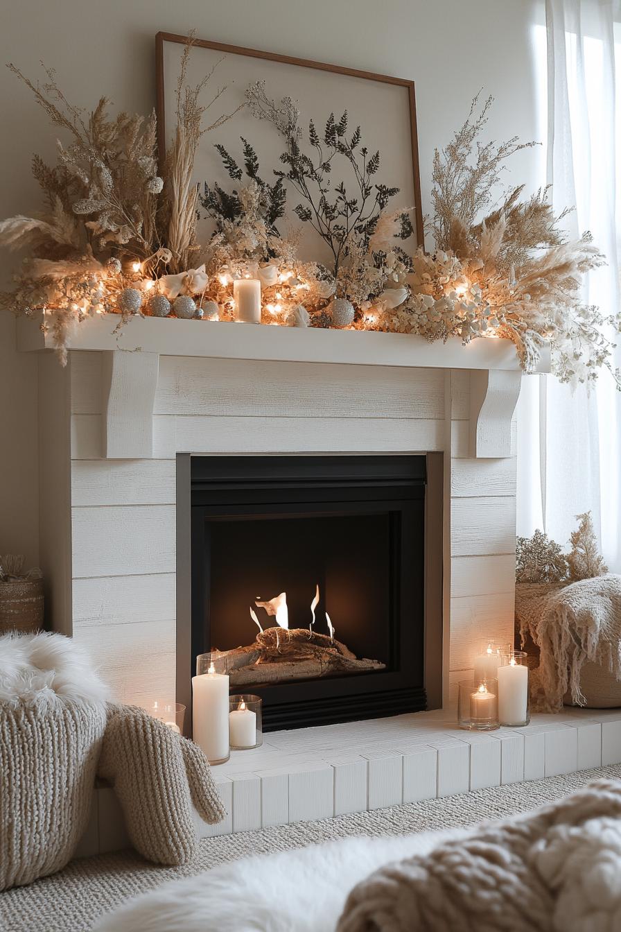 8. Festive Fireplace Flair: Dried Florals-0